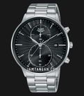 Alba Prestige AW4003X1 Men Chronograph Black Pattern Dial Stainless Steel Strap-0