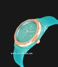 Alexandre Christie Multifunction AC 2808 BF RRGGN Ladies Green Dial Green Solid Rubber Strap-1