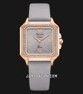 Alexandre Christie Passion AC 2B32 LH LRGPU Ladies Grey Dial Grey Leather Strap-0