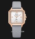 Alexandre Christie Passion AC 2B32 LH LRGSLGR Ladies Silver Dial Grey Leather Strap-0