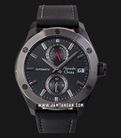 Alexandre Christie Automatic AC 3044 MA LEPBA Man Black Dial Leather Strap-0