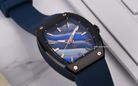 Alexandre Christie Passion AC 5001 LH RBRBABU Ladies Dual Tone Dial Blue Rubber Strap-4