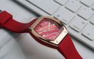 Alexandre Christie Passion AC 5001 LH RTRRE Ladies Multicolor Dial Red Rubber Strap-4