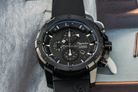 Alexandre Christie Chronograph AC 6410 MC RIPBA Men Black Dial Black Rubber Strap-5