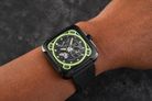 Alexandre Christie Automatic AC 6577 MA RIPBALE V2 Open Heart Dial Black Rubber Strap-7