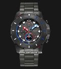 Alexandre Christie Chronograph AC 6606 MC BEPBA Men Black Dial Gunmetal Stainless Steel Strap-0