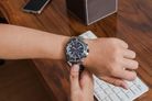Alexandre Christie Chronograph AC 6606 MC BEPBA Men Black Dial Gunmetal Stainless Steel Strap-6