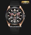 Alexandre Christie Chronograph AC 6612 MC RBRBA Men Black Rubber Strap Exclusive at Jamtangan.com-0