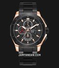 Alexandre Christie Chronograph AC 6632 MC BBRBA Men Black Dial Black Stainless Steel Strap-0