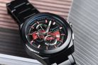 Alexandre Christie Chronograph AC 6645 MC BIPBARE Men Transparency Dial Black Stainless Steel Strap-5