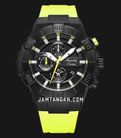 Alexandre Christie Chronograph AC 6649 MC RIPBALE Men Black Dial Lime Green Rubber Strap-0