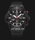 Alexandre Christie Chronograph AC 6649 MC RIPREBA Men Black Dial Black Rubber Strap-0