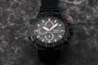Alexandre Christie Chronograph AC 6649 MC RIPREBA Men Black Dial Black Rubber Strap-5