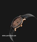 Alexandre Christie Classic AC 8344 LD LBRBO Ladies Brown Sunray Dial Black Leather Strap-1