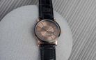 Alexandre Christie Classic AC 8344 LD LBRBO Ladies Brown Sunray Dial Black Leather Strap-4