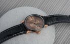 Alexandre Christie Classic AC 8344 LD LBRBO Ladies Brown Sunray Dial Black Leather Strap-5
