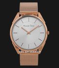 Alexandre Christie Classic AC 8626 MH BRGSL Men Silver Dial Rose Gold Mesh Strap-0