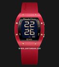 Alexandre Christie Digi AC 9360 LH RRGBARE Ladies Black Digital Dial Red Rubber Strap-0