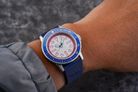 Armani Exchange Leonardo AX1859 White Dial Blue Silicone Strap-8