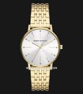 Armani Exchange AX5579 Ladies White Dial Gold Stainless Steel Strap-0