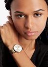Armani Exchange AX5579 Ladies White Dial Gold Stainless Steel Strap-1