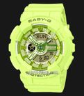 Casio Baby-G BA-110YK-3ADR Y2K Inspired Digital Analog Dial Green Resin Band-0