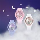 Casio Baby-G BGA-290DS-7ADR Moon & Stars Digital Analog Gradation Dial White Resin Band-9