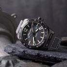 Ballast Amphion BL-3149-03 GMT Grey Dial Grey Leather Strap-2