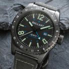 Ballast Amphion BL-3149-03 GMT Grey Dial Grey Leather Strap-3