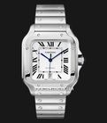 Cartier Santos de Cartier WSSA0018 Men White Dial Stainless Steel Strap-0