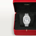 Cartier Santos de Cartier WSSA0018 Men White Dial Stainless Steel Strap-3
