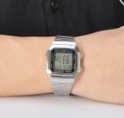 Casio General A178WA-1ADF Vintage Digital Dial Stainless Steel Band-4