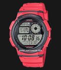 Casio General AE-1000W-4AVDF 10 Year Battery Life Digital Dial Red Resin Band-0