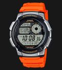 Casio General AE-1000W-4BVDF 10 Year Battery Water Resistance 100M Orange Resin Band-0