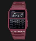 Casio General CA-53WF-4BDF Data Bank Digital Dial Red Resin Band-0