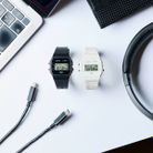 Casio General F-91WB-7ADF Digital Dial White Resin Band-4