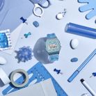 Casio General F-91WS-2DF Digital Dial Light Blue Clear Rubber Band-4