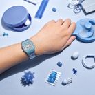 Casio General F-91WS-2DF Digital Dial Light Blue Clear Rubber Band-5
