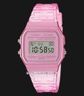 Casio General F-91WS-4DF Digital Dial Light Pink Clear Rubber Band-0