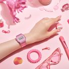 Casio General F-91WS-4DF Digital Dial Light Pink Clear Rubber Band-14