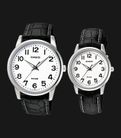 Casio General LTP-1303L-7BVDF_MTP-1303L-7BVDF White Dial Black Leather Band-0