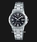 Casio General LTP-V004D-1B2UDF Ladies Black Dial Stainless Steel Band-0