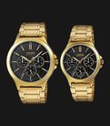 Casio General LTP-V300G-1AUDF_MTP-V300G-1AUDF Black Dial Gold Stainless Steel Band-0