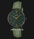 Casio General LTP-VT02BL-3AUDF Ladies Green Dial Green Leather Band-0