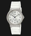 Casio Standard MQ-24S-7BDF Pop White Dial White Transparent Resin Band-0