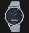Casio General MTP-B200M-1EDF Dress Men Black Digital Analog Dial Mesh Band-0