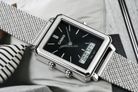 Casio General MTP-B205M-1EDF Men Black Digital Analog Dial Silver Mesh Band-4
