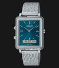 Casio General MTP-B205M-3EDF Men Green Digital Analog Dial Mesh Band-0