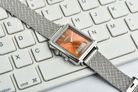 Casio General MTP-B205M-5EDF Men Orange Digital Analog Dial Silver Mesh Band-5