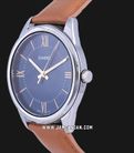 Casio General MTP-V005L-2B5UDF Blue Dial Tan Leather Band-1